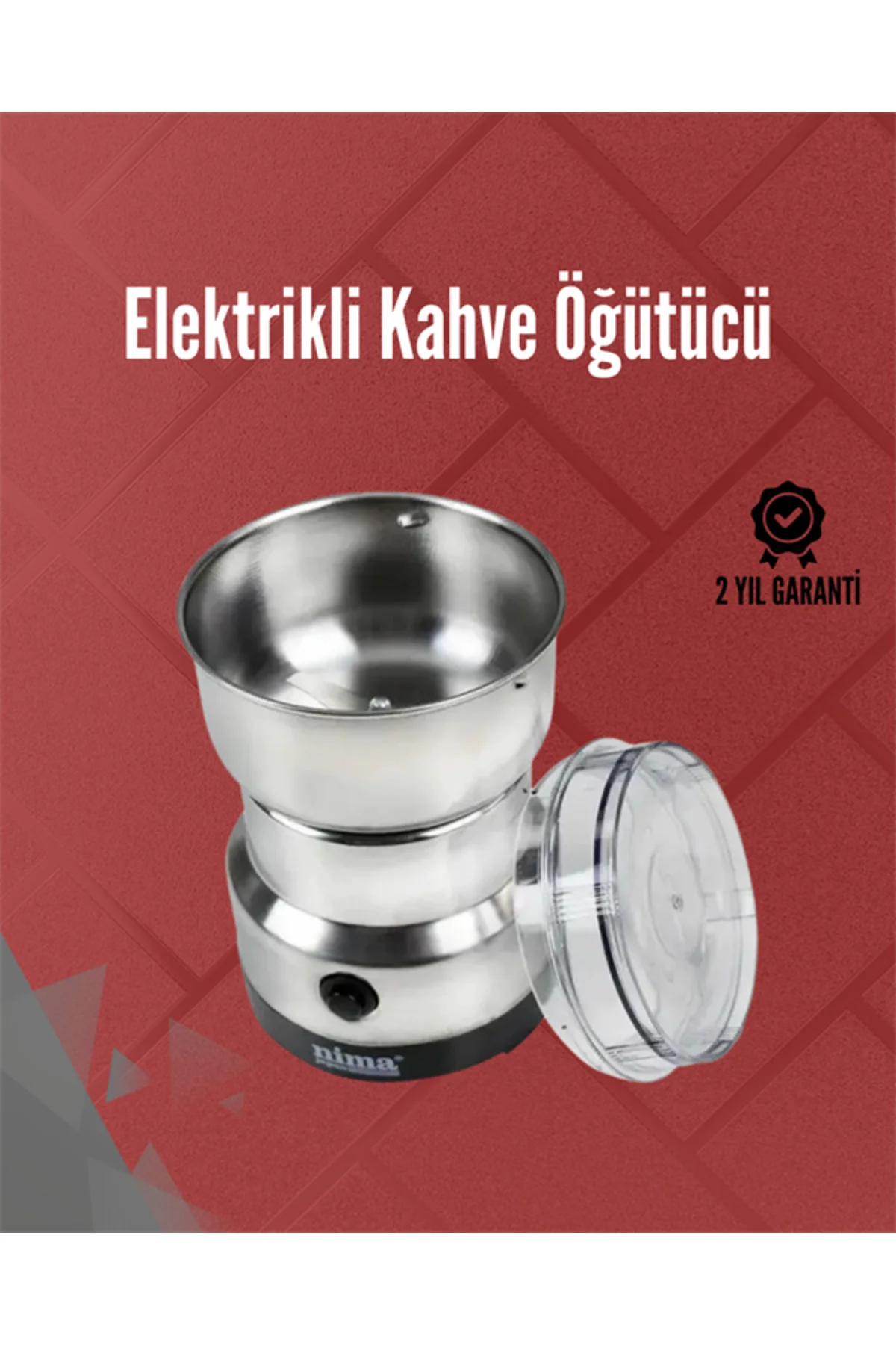 Paslanmaz Çelik Elektrikli Kahve Değirmeni | Sessiz, Hızlı, Çok A