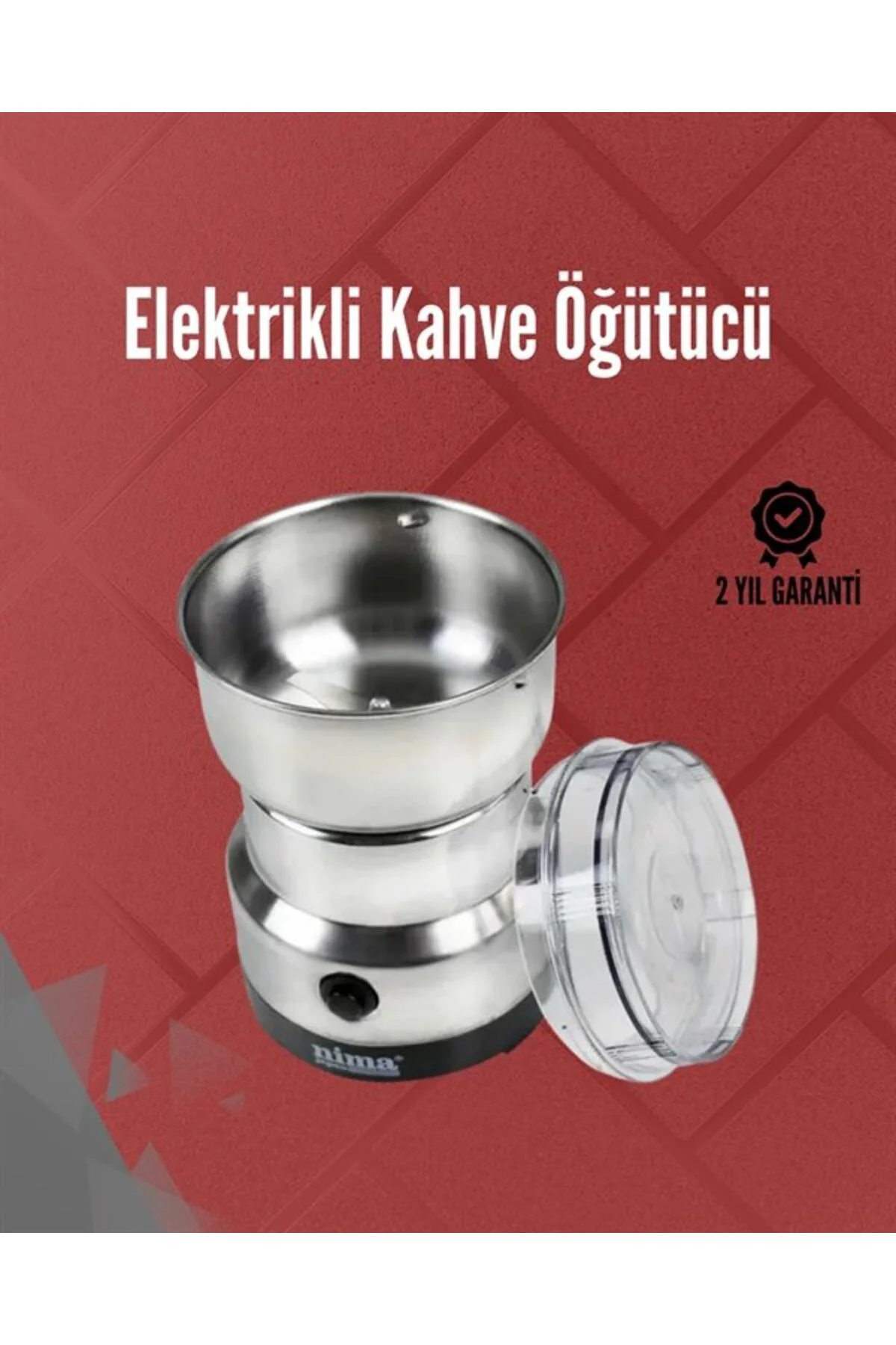 Paslanmaz Çelik Elektrikli Kahve Değirmeni | Sessiz, Hızlı, Çok A