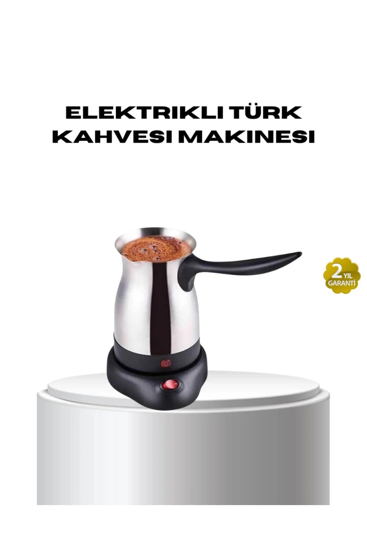 Paslanmaz Çelik Elektrikli Cezve 800w 6 Fincan Kapasiteli