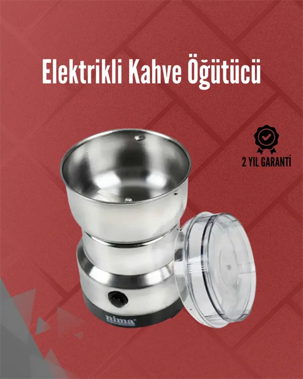 Paslanmaz Çelik Elektrikli Kahve Değirmeni | Sessiz, Hızlı, Çok A