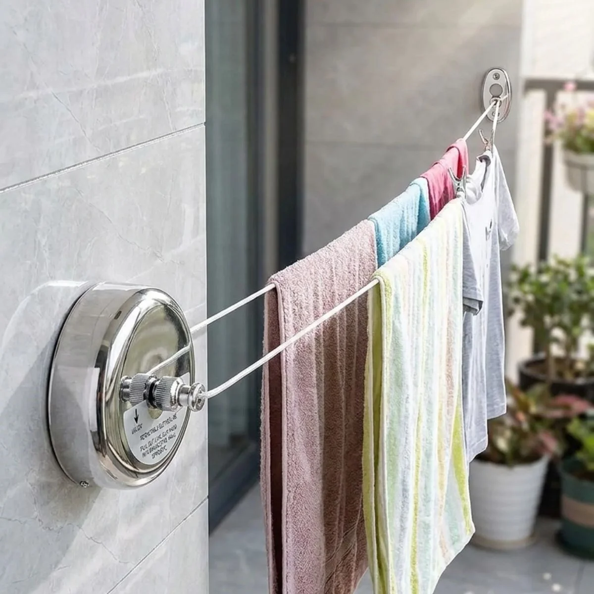 Paslanmaz Çelik Geri Çekilebilir Çamaşır İpi – Duvar Tipi Duvara Monte Banyo,Balkon,Bahçe Çamaşır Kurutma Askısı Fiyatı, Yorumları ve Özellikleri