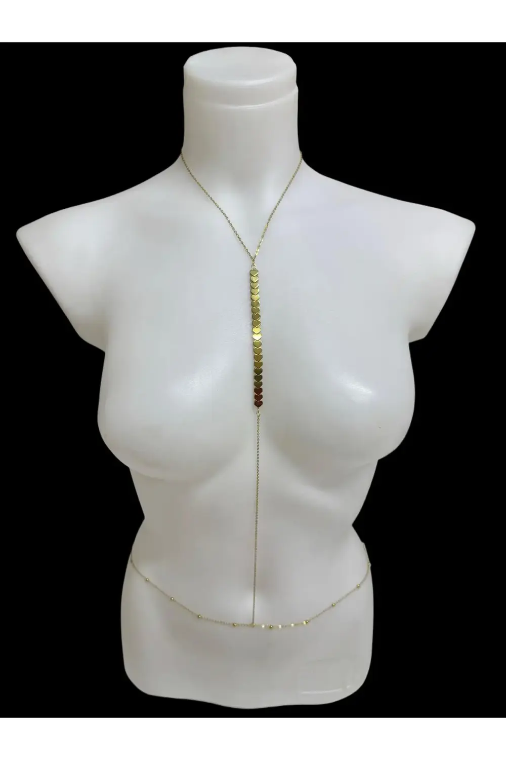 PASLANMAZ ÇELİK HEMATİT TAŞLI KALPLİ VÜCUT ZİNCİRİ