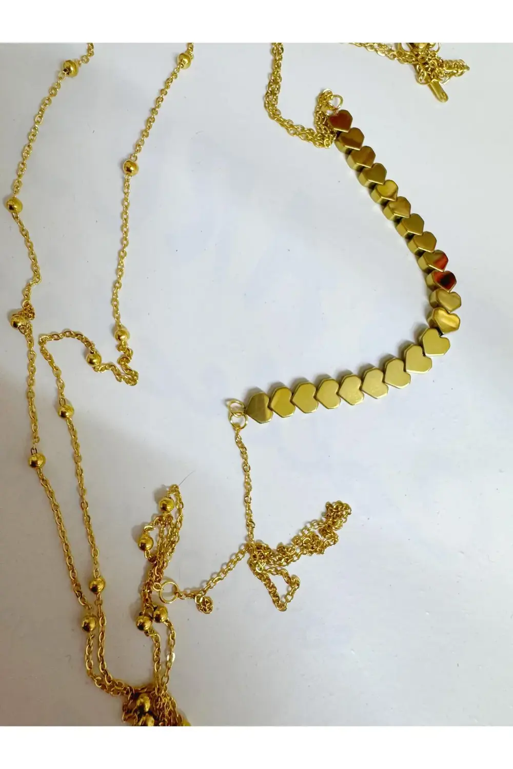 PASLANMAZ ÇELİK HEMATİT TAŞLI KALPLİ VÜCUT ZİNCİRİ