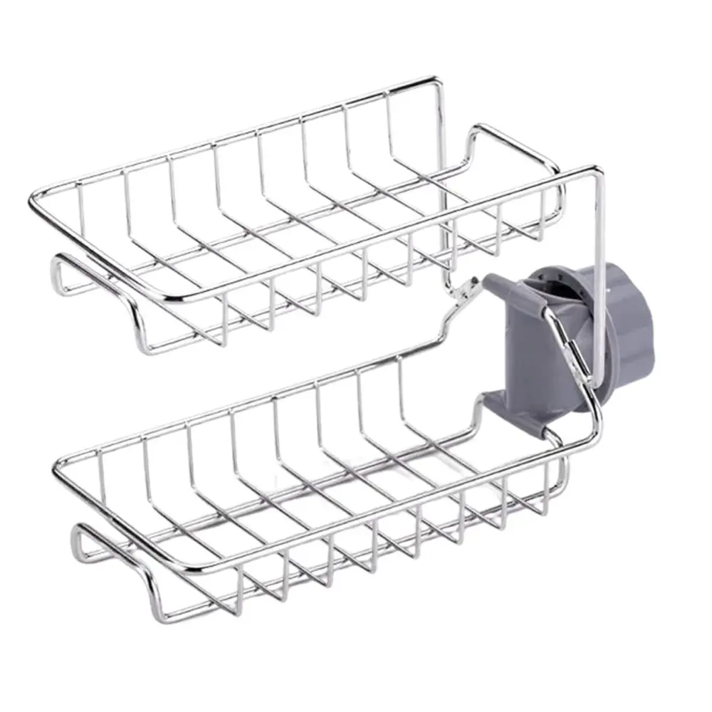 Paslanmaz Çelik İki Katlı Mutfak ve Banyo Organizer Musluk Sabunl