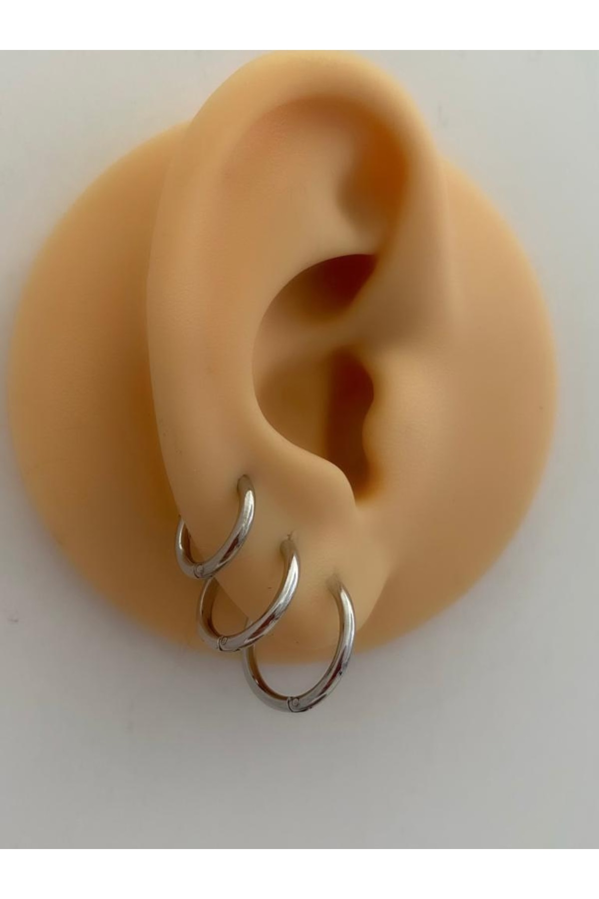 Arescollection Paslanmaz Çelik İnce Halka Küpe