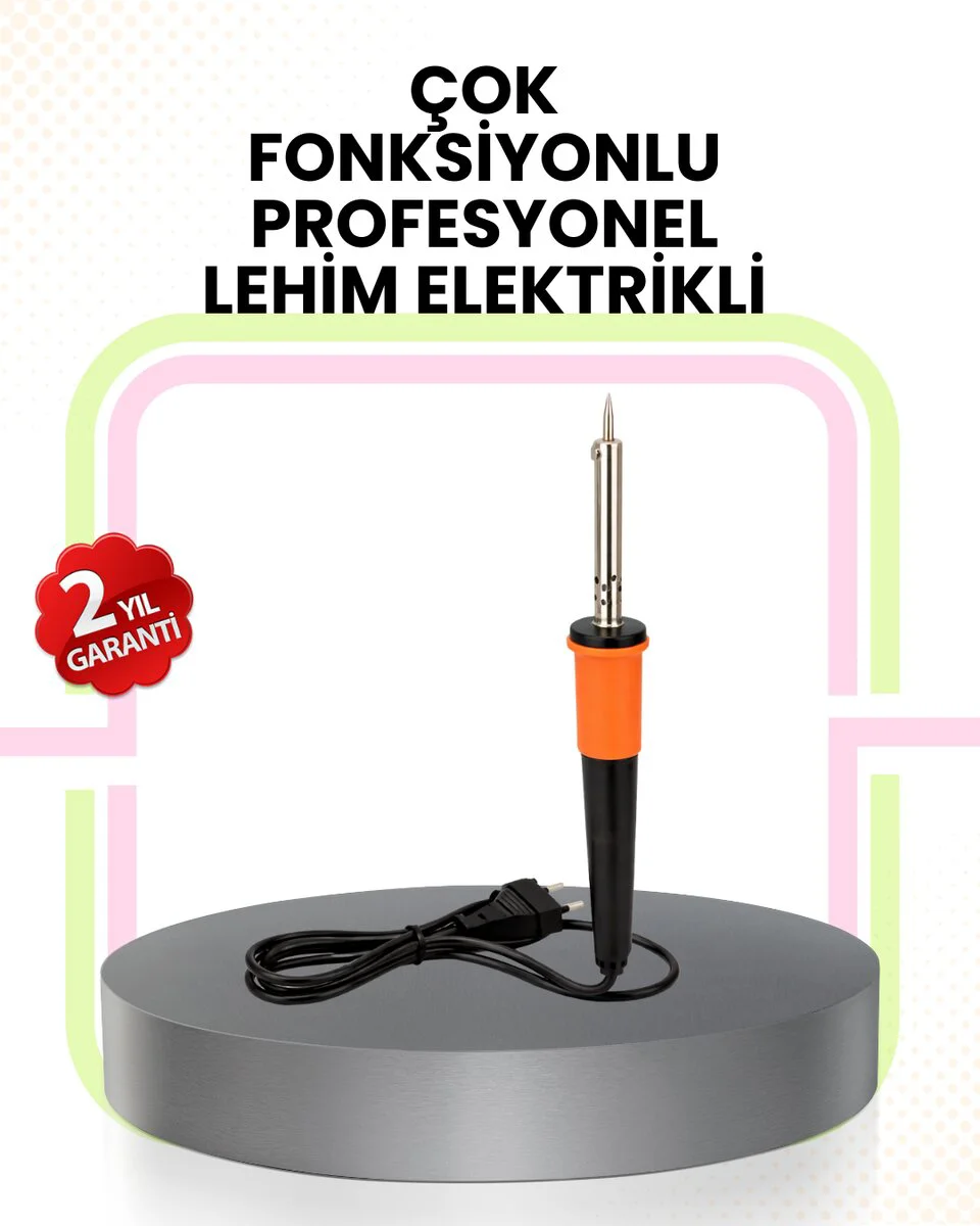 Paslanmaz Çelik Isıtma Çekirdekli Lehimleme Havyası - Elektronik Onarım ve Hobi İçin Dengeli Tutuş ve Yüksek Sıcaklık Dayanımı