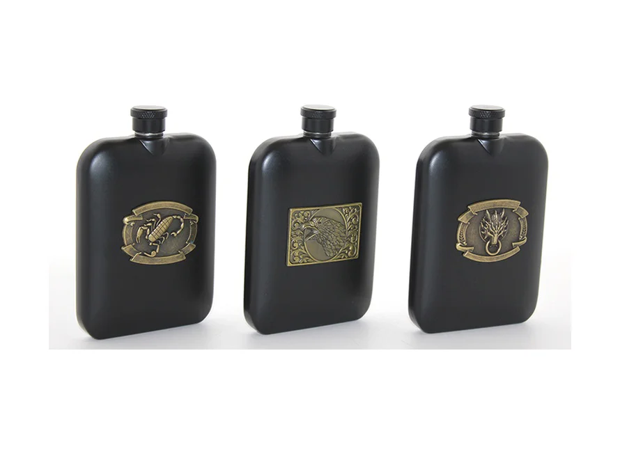 Paslanmaz Çelik Kabartmalı Tekli 6 Oz Matara Alk2666 Diğer