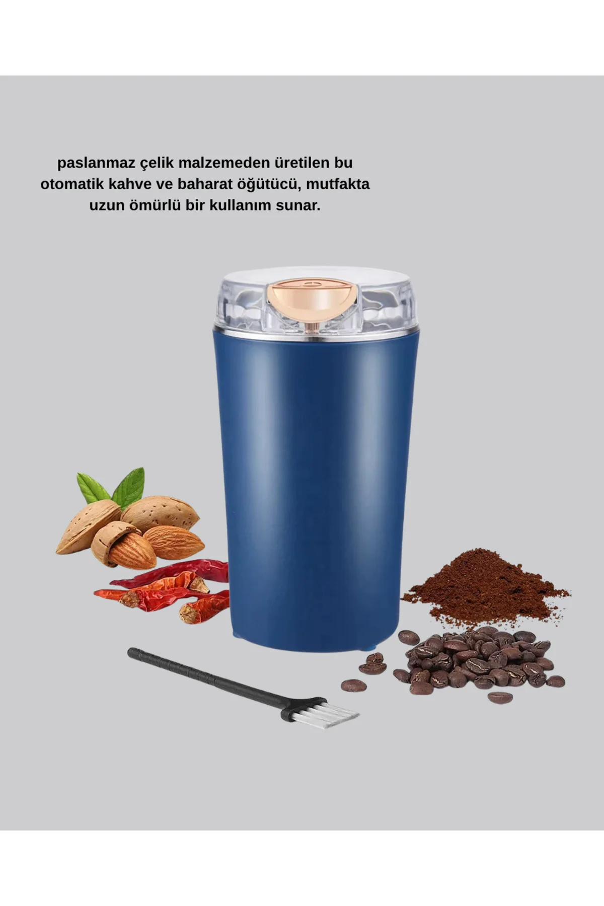Paslanmaz Çelik Kahve ve Baharat Öğütücü – Otomatik Mekanizma - L