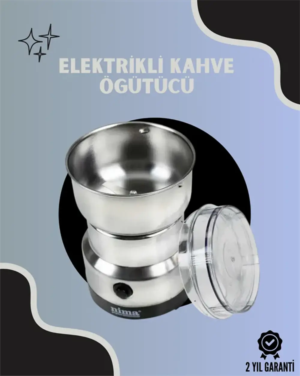 Paslanmaz Çelik Kahve Değirmeni | Düşük Gürültü, Yüksek Devir, Fı