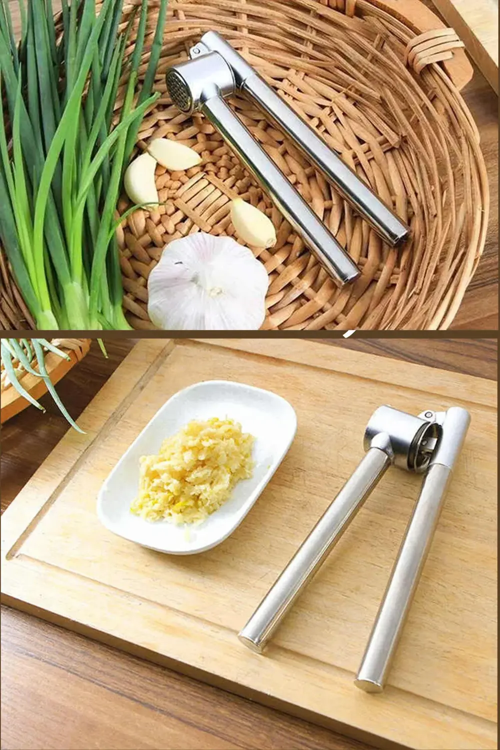 Paslanmaz Çelik Koncıs Sarımsak Ezici Pratik Sarımsak Ezeceği Lük