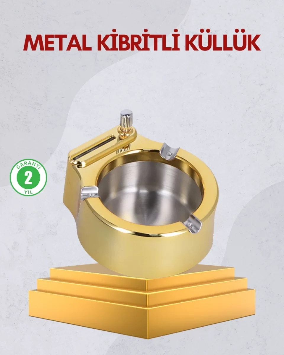 Paslanmaz Çelik Küllük Çakmaklı Masa Üstü Kullanım - Lisinya Fiyatı, Yorumları ve Özellikleri