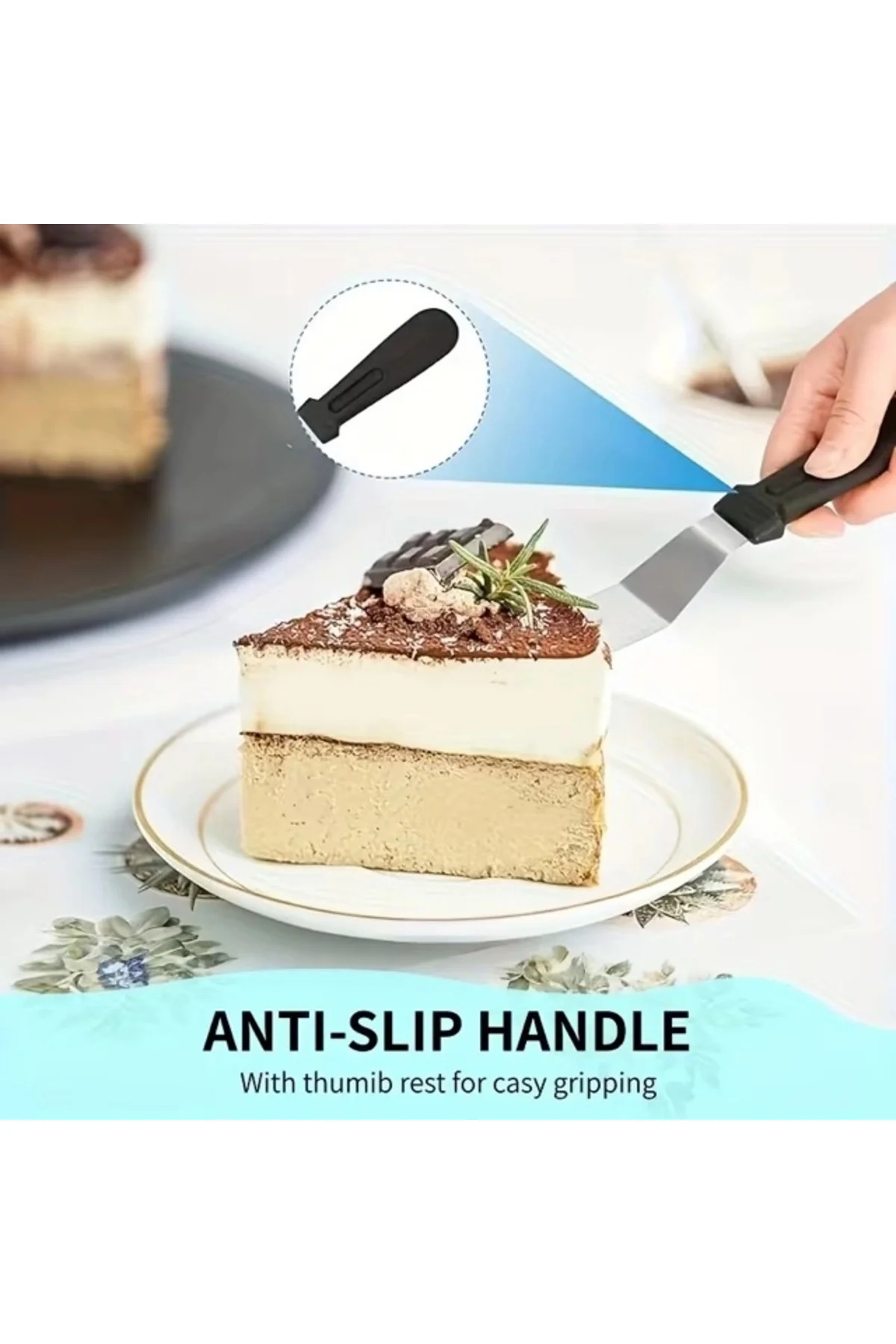 Paslanmaz Çelik L Tipi Pastacı Spatulası – Krema Düzeltme Ve Pasta Şekillendirme Bıçağı - Görsel 3