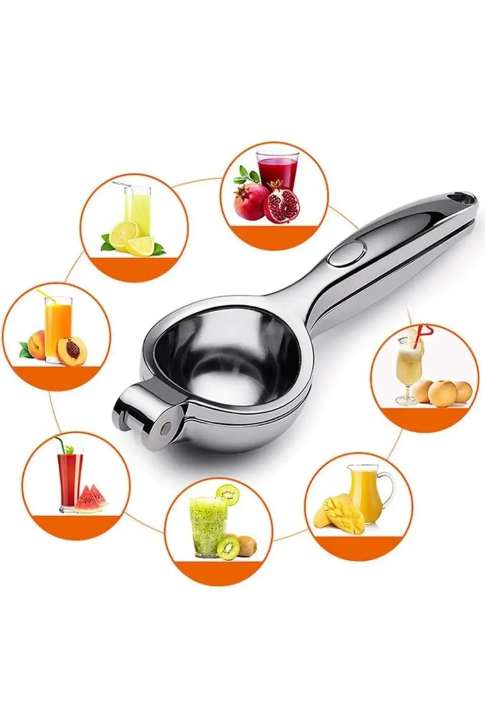 Paslanmaz Çelik Lüx Limon Sıkacağı Metal Press Meyve Sıkacağı