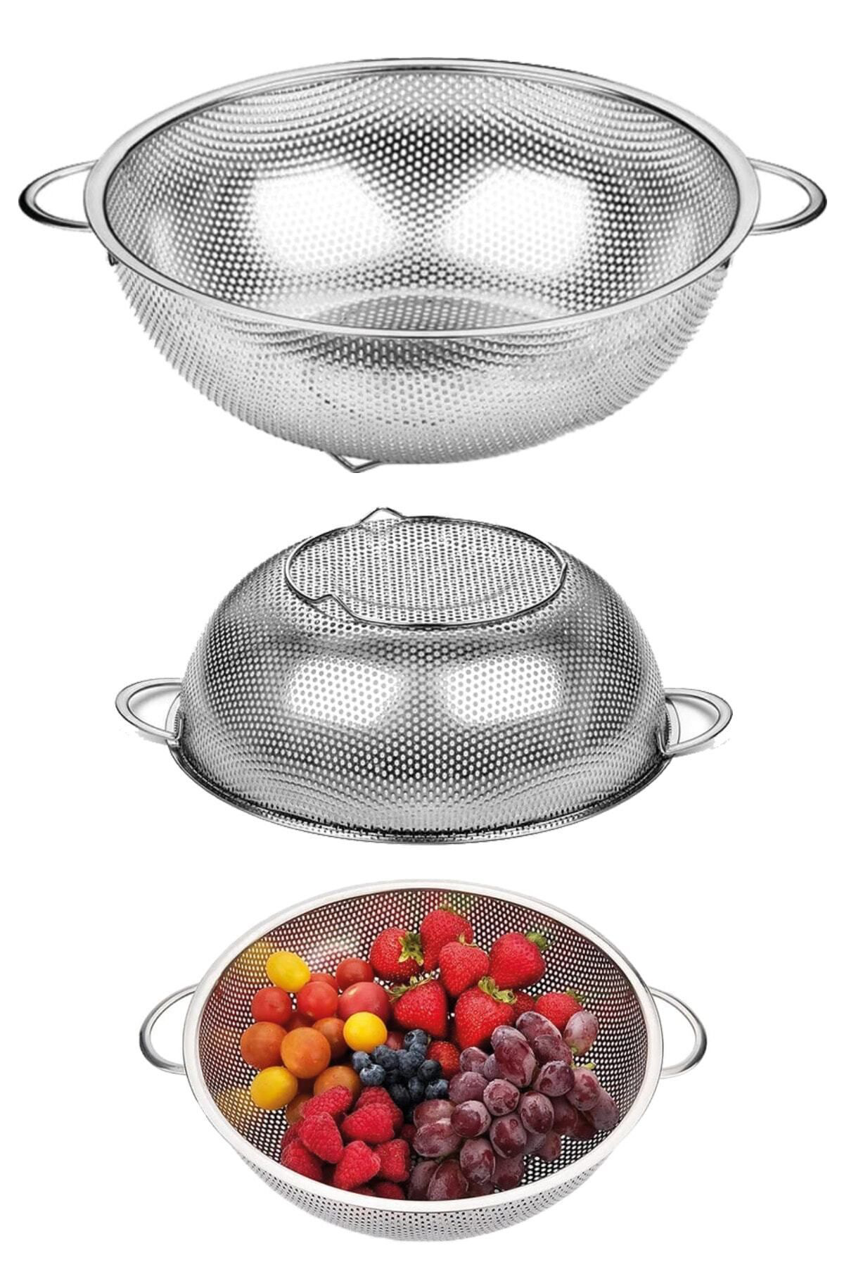 Enfa Paslanmaz Çelik Makarna Süzgeci - 22,5 Cm