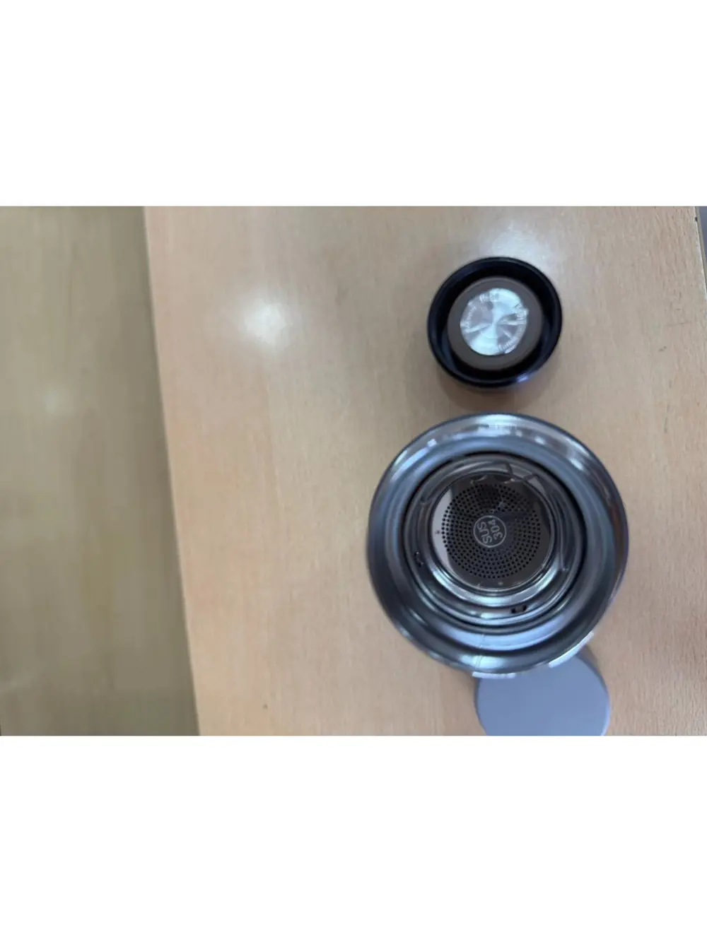 Paslanmaz Çelik Matara Termos Su Şişesi 350ML Vakumlu Kapak - Siy