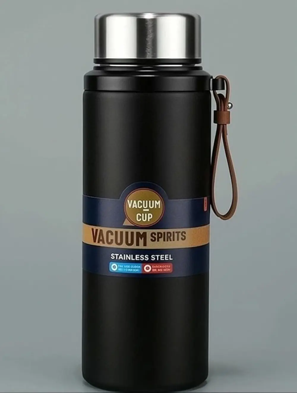 Paslanmaz Çelik Matara Termos Su Şişesi 600 ML Vakumlu Kapak - Si