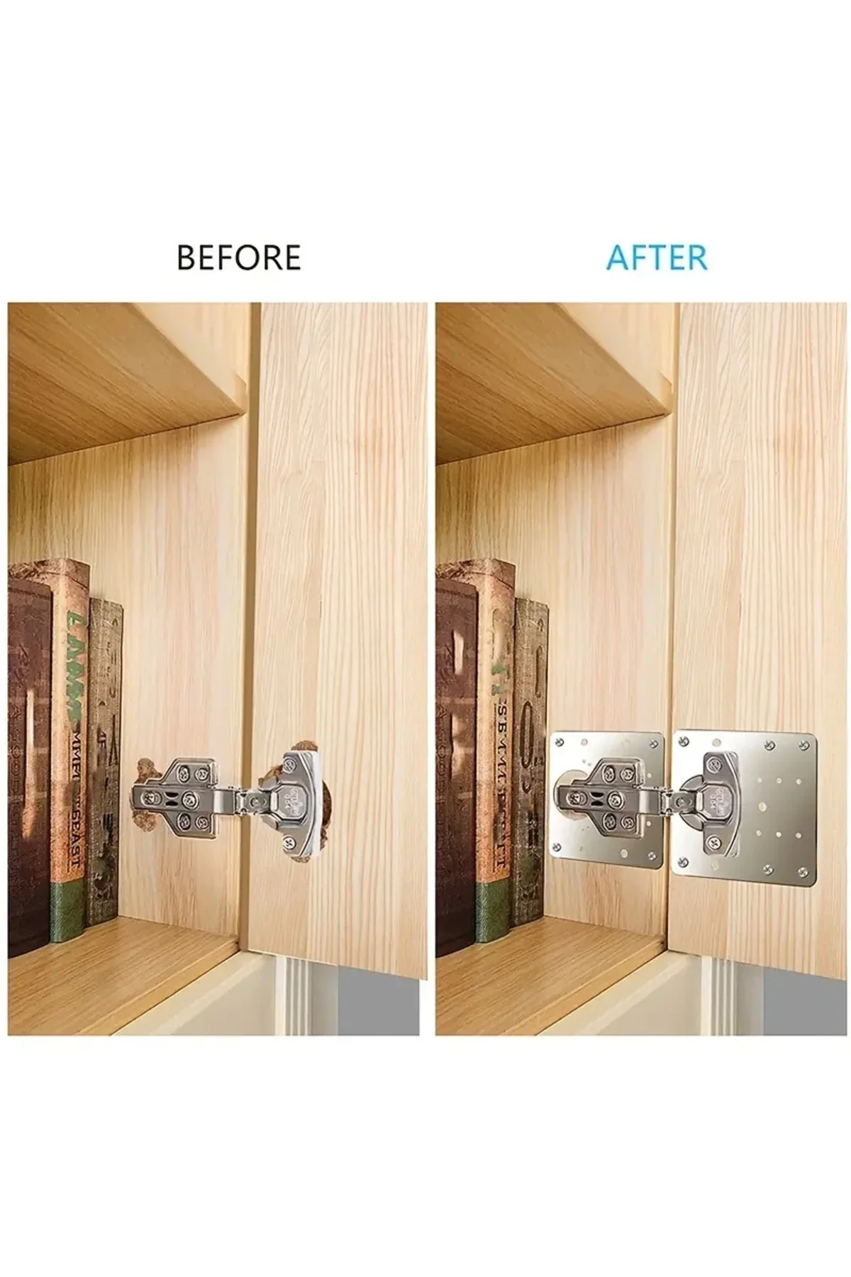 Paslanmaz Çelik Menteşe Onarım Plakası - Lisinya