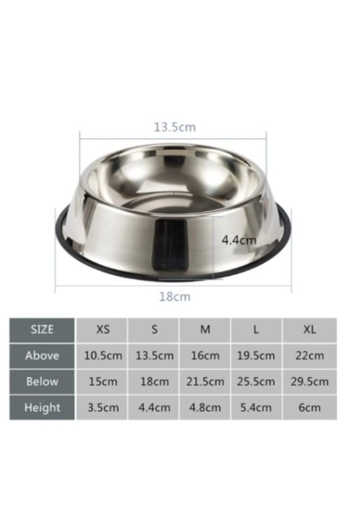 Paslanmaz Çelik Metal Mama Kabı 22 cm. Paslanmaz Çelik Metal Mama Kabı 22 cm.
