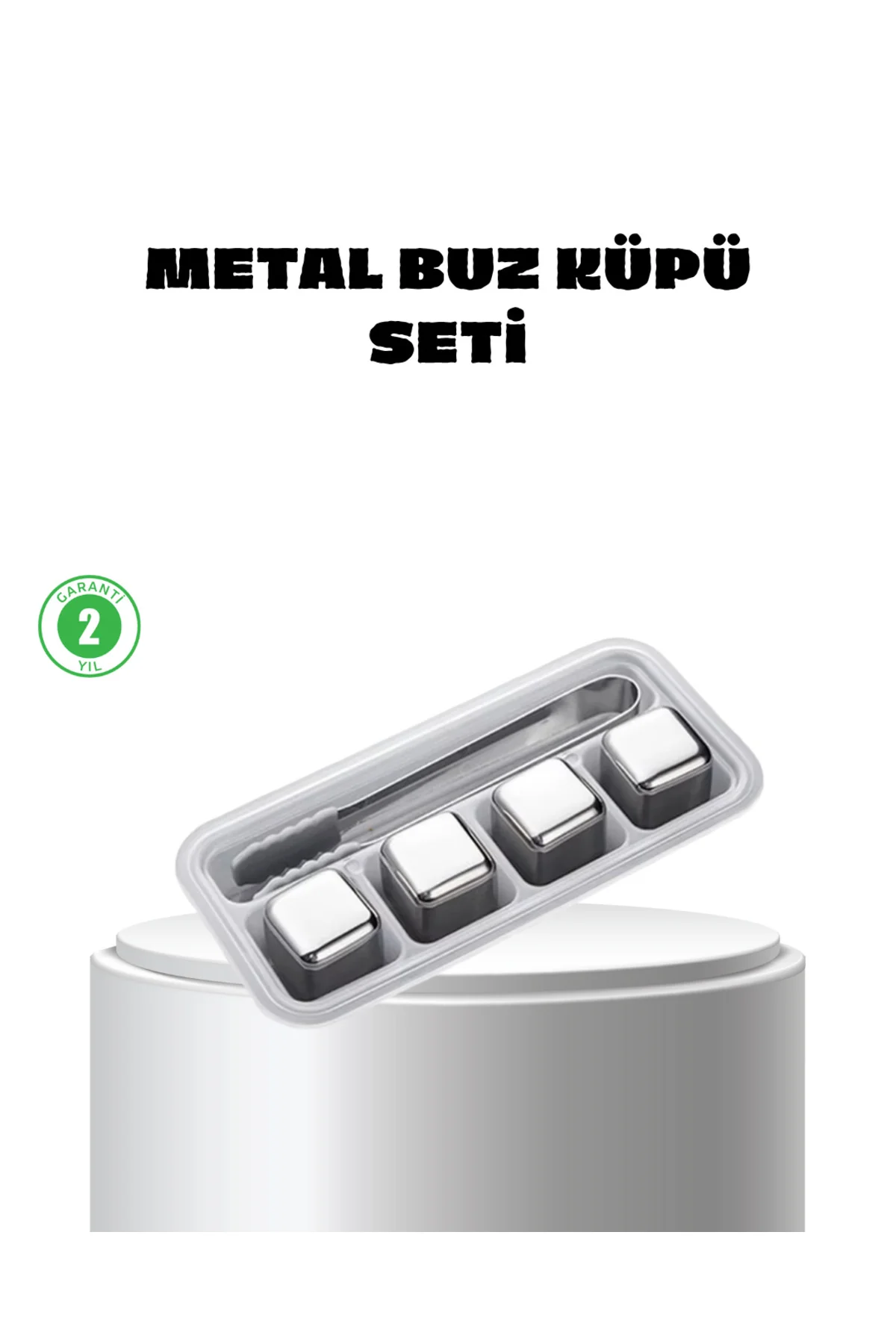 Paslanmaz Çelik Metal Buz Küpü Seti Sulandırmadan Soğutma ve Klip
