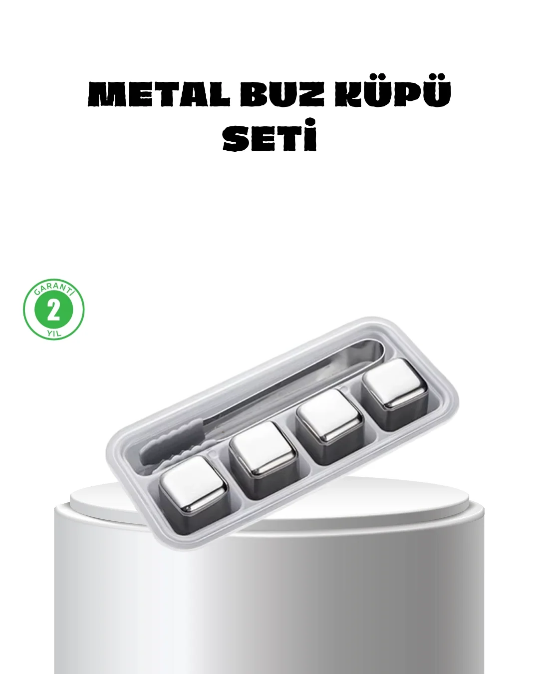 Paslanmaz Çelik Metal Buz Küpü Seti Sulandırmadan Soğutma ve Klip