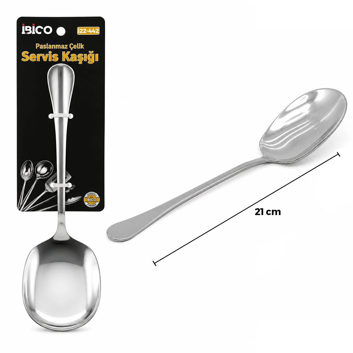 Paslanmaz Çelik Metal Servis Kaşığı 21 cm Zarif Tasarım Paslanmaz Çelik Metal Servis Kaşığı 21 cm Zarif Tasarım