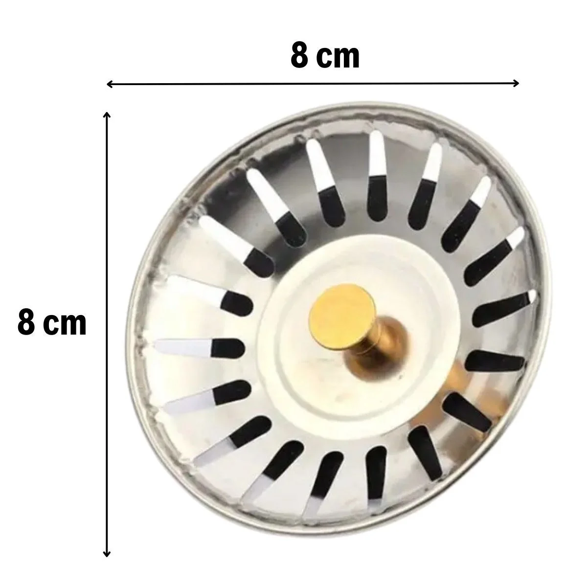 Paslanmaz Çelik Mutfak Evye Lavabo Süzgeci Lavabo Gideri Atık Gıda Tıpası Bx40