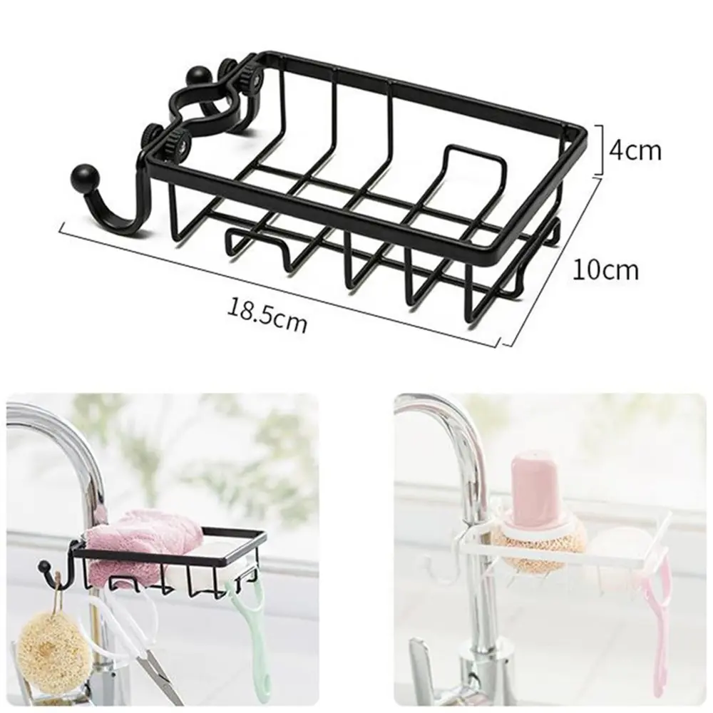 Paslanmaz Çelik Mutfak Banyo Musluğuna Sabitlenebilir Sabunluk (4