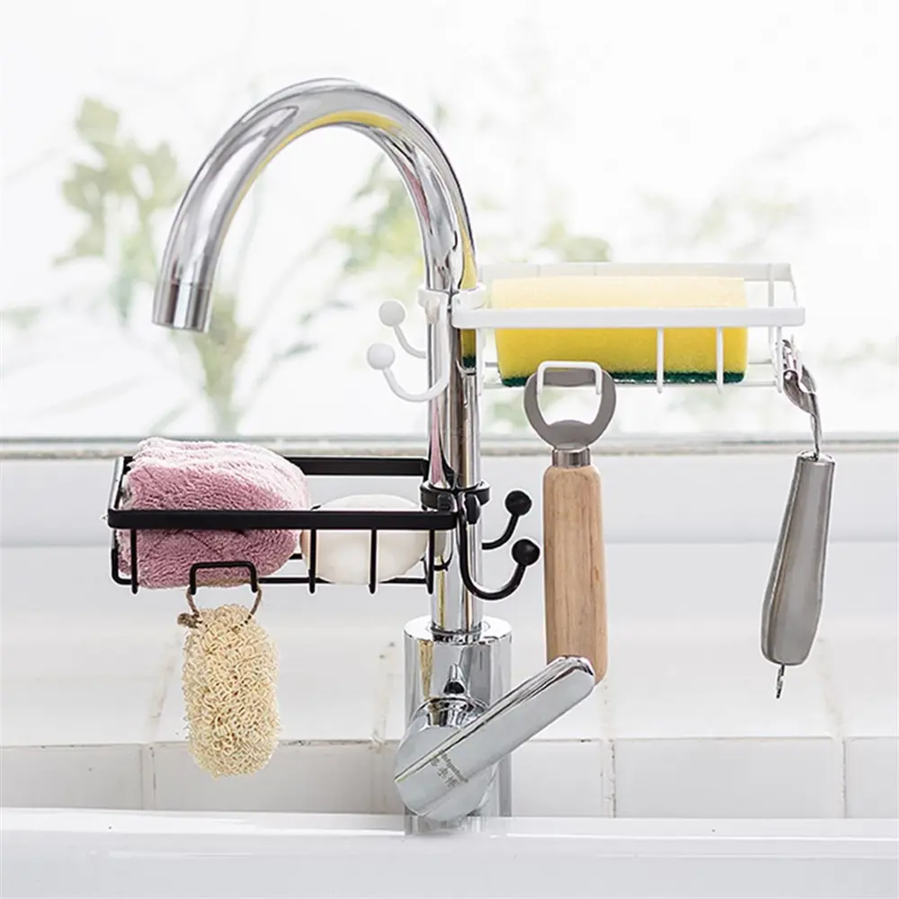 Paslanmaz Çelik Mutfak Banyo Musluğuna Sabitlenebilir Sabunluk (4