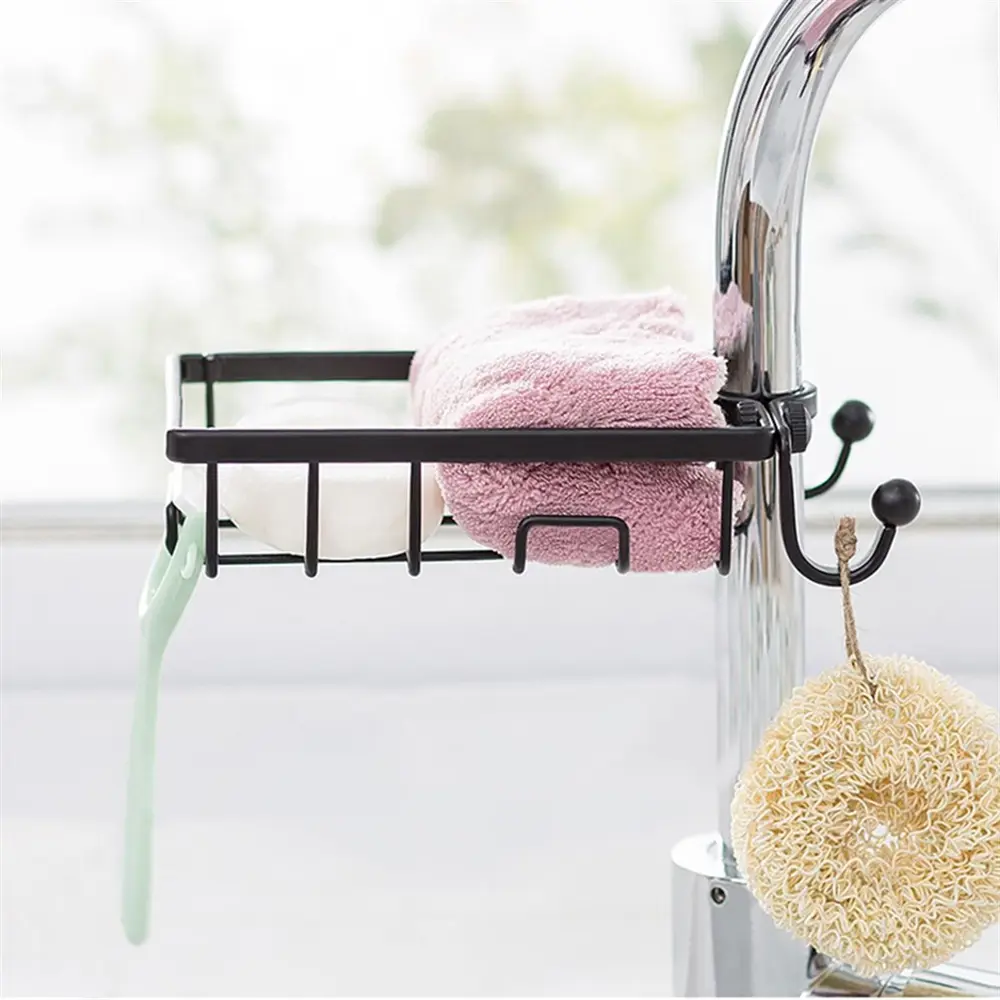 Paslanmaz Çelik Mutfak Banyo Musluğuna Sabitlenebilir Sabunluk (4