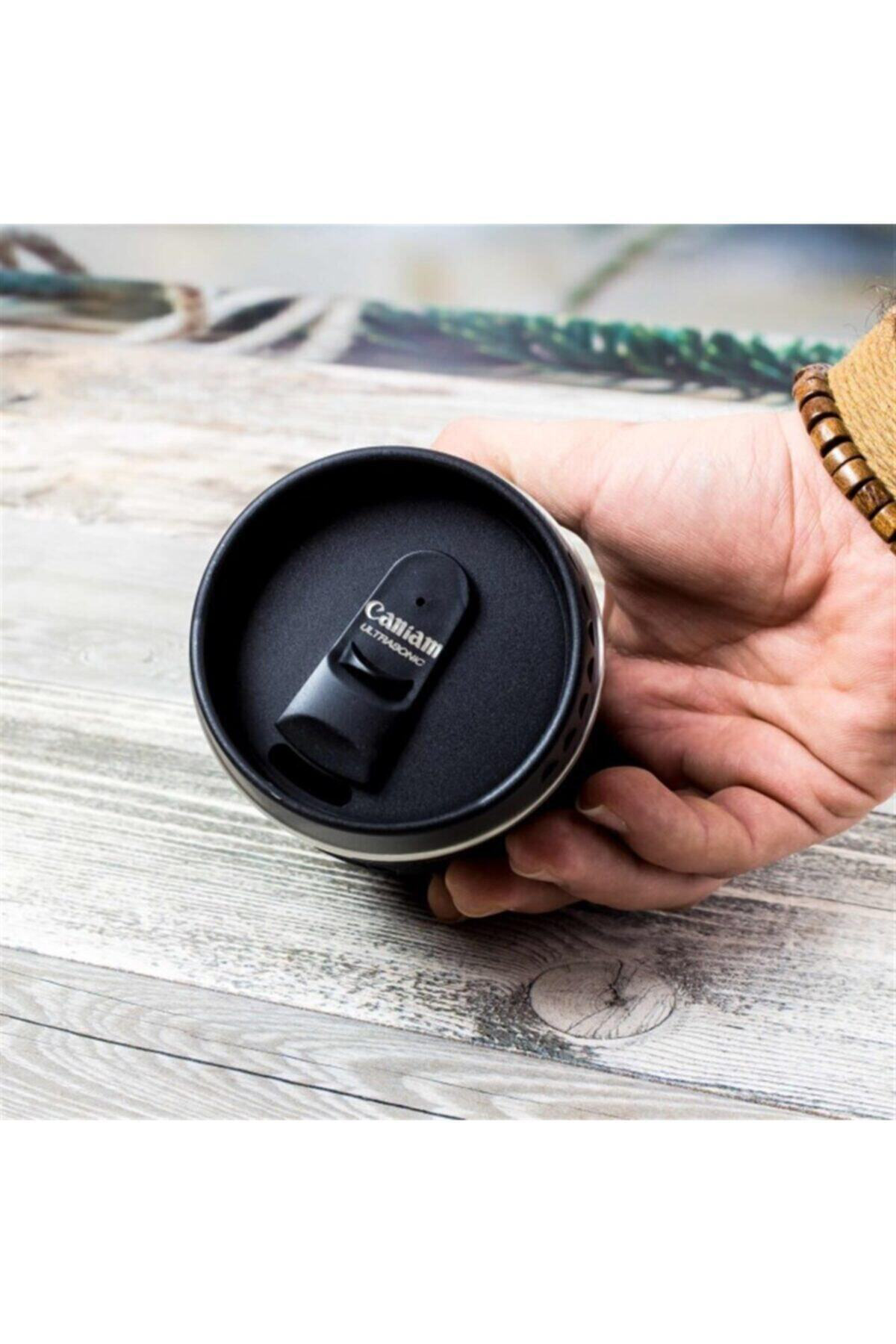 Paslanmaz Çelik Objektif Termos Bardak Siyah, Lens Termos