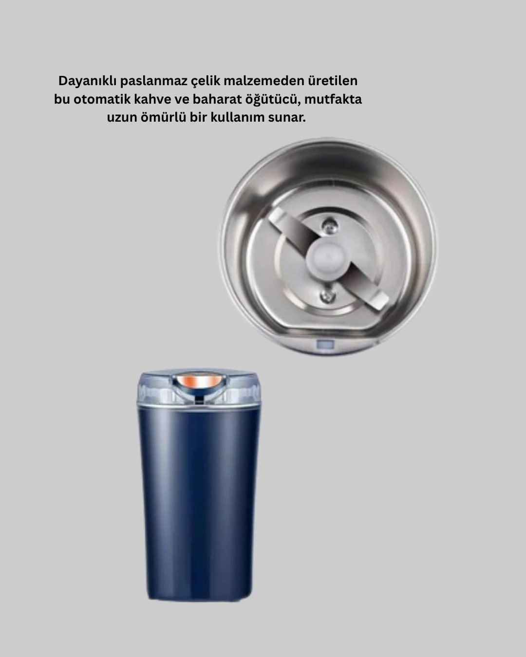 Paslanmaz Çelik Otomatik Öğütücü Kolay Temizlenebilir Yedek Bıçaklı Fiyatı, Yorumları ve Özellikleri