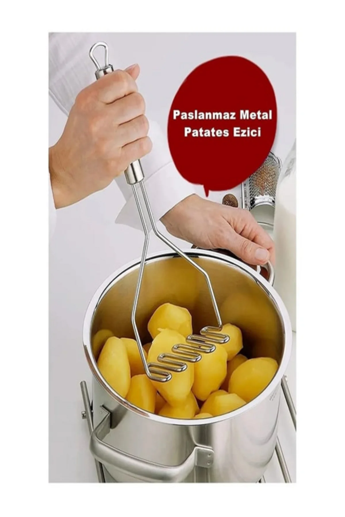 Paslanmaz Çelik Patates Ezici Püre Yapıcı Aparat