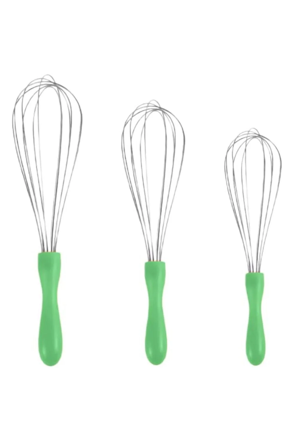 Paslanmaz Çelik Plastik Saplı El Çırpıcısı (Blender) (1, Yeşil, 3