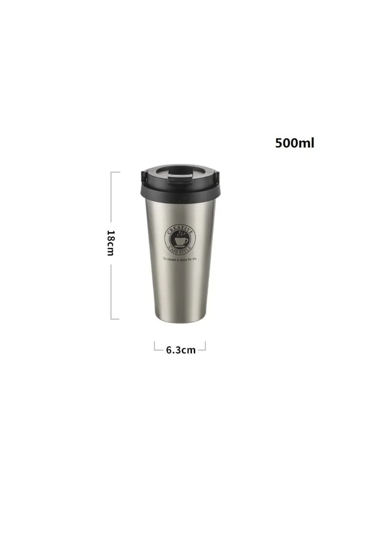 Paslanmaz Çelik Saplı Tutacak Kollu Çift Katmanlı Mug Bardak Termos Karışık Renkli 500 Ml Paslanmaz Çelik Saplı Tutacak Kollu Çift Katmanlı Mug Bardak Termos Karışık Renkli 500 Ml