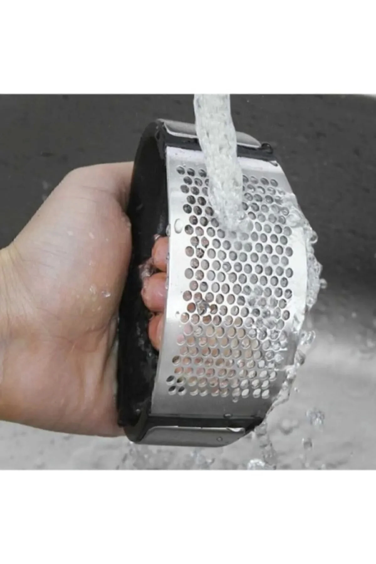 Paslanmaz Çelik Sarımsak Ezici Presi Parçalayıcı Doğrama Aleti - 