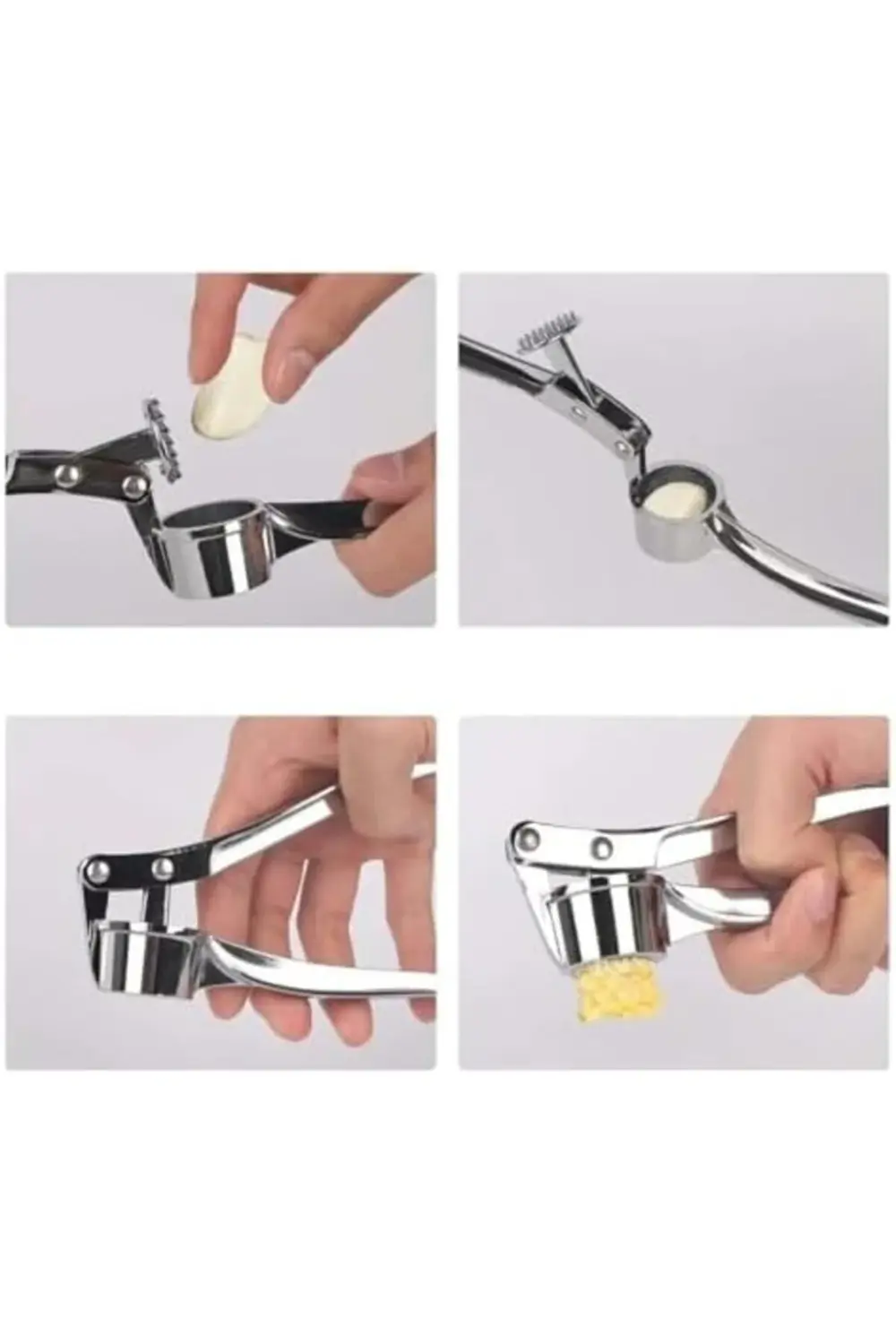 Paslanmaz Çelik Sarımsak Ezici - Pratik Sarımsak Ezeceği - Mutfak