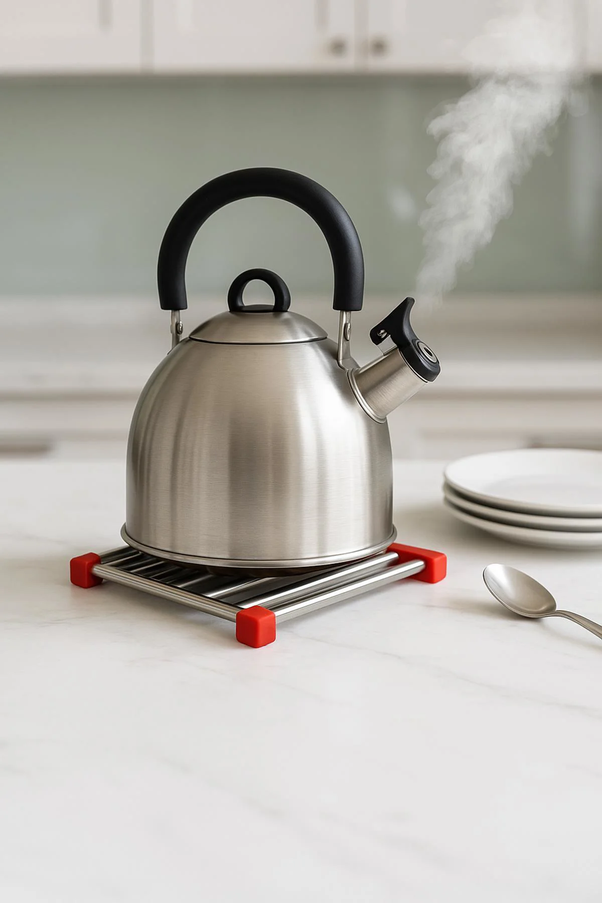 Paslanmaz Çelik Silikon Kenarlı Nihale 21 cm