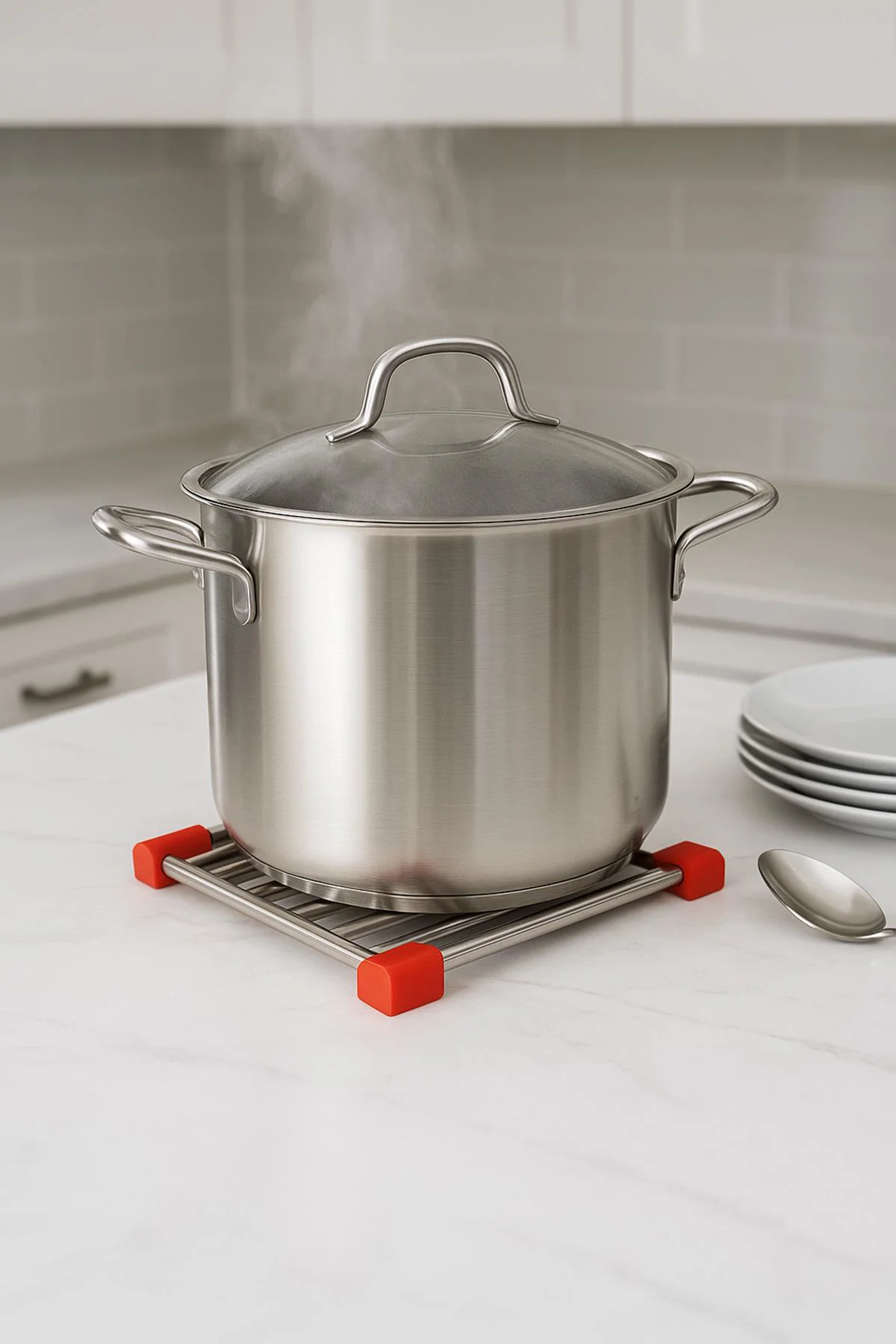 Paslanmaz Çelik Silikon Kenarlı Nihale 21 cm