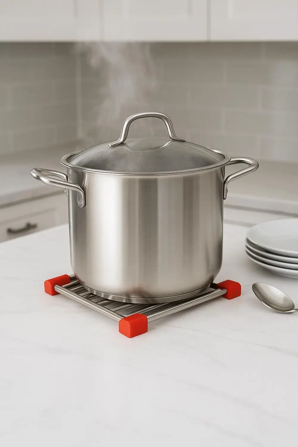 Paslanmaz Çelik Silikon Kenarlı Nihale 21 cm