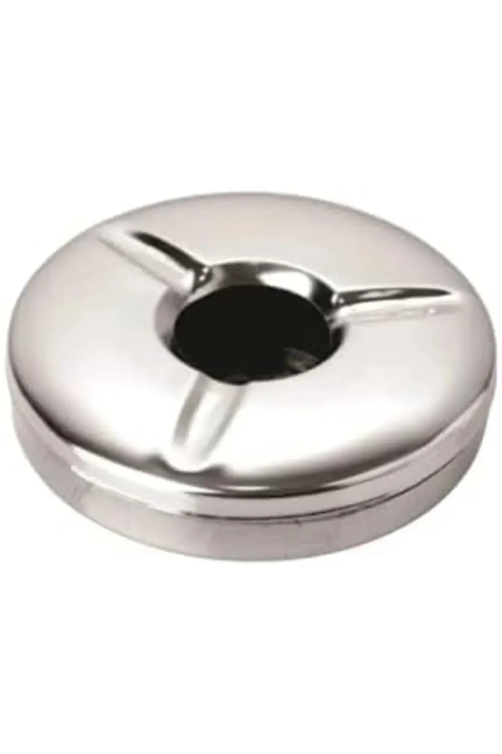 Paslanmaz Çelik Skoçlu Parlak İnce Açık Yuvarlak Model Küllük Dek