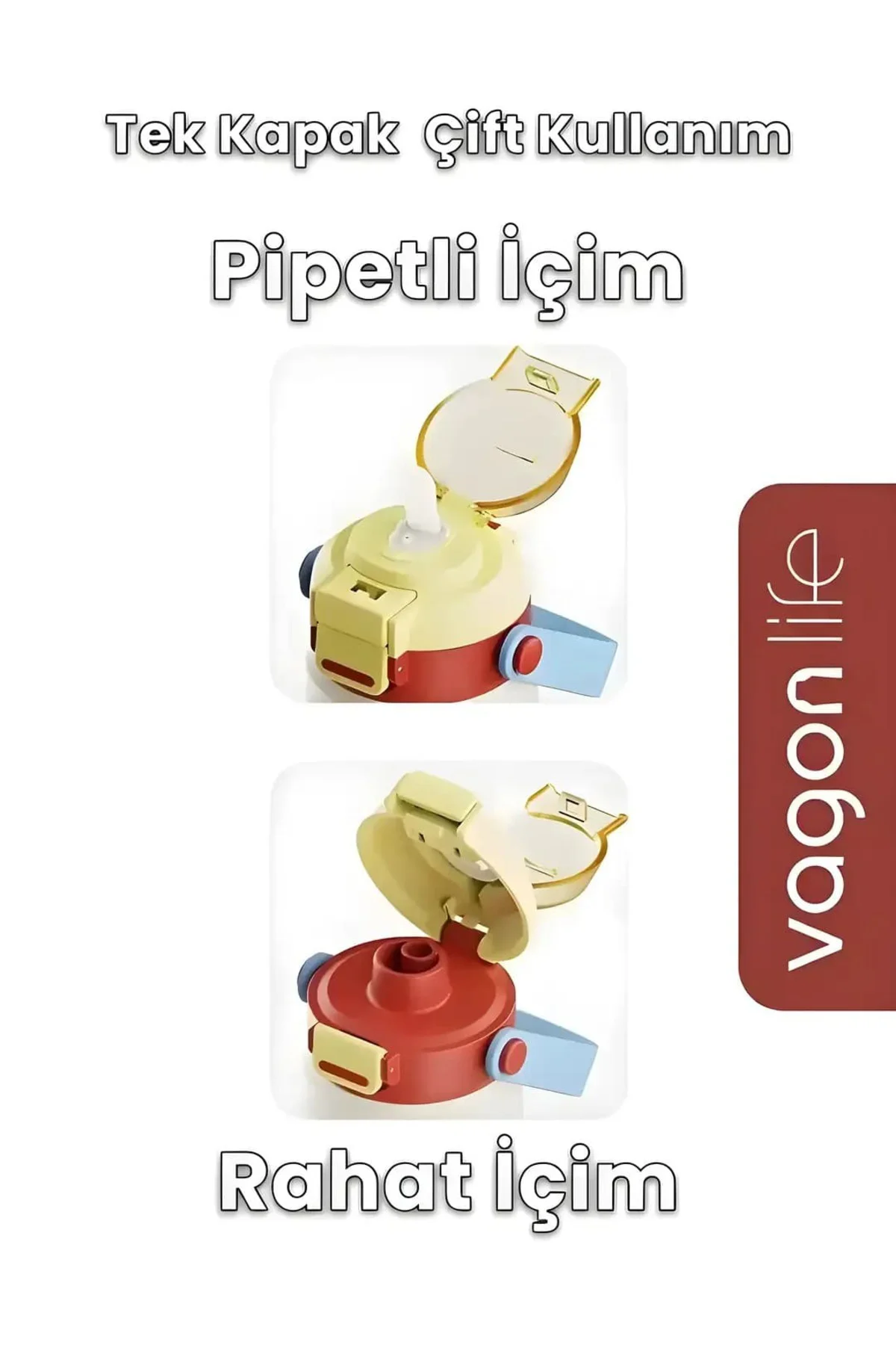 Paslanmaz Çelik Su Matarası - 600 ml Tek Kapak Çift Kullanım Taşı Paslanmaz Çelik Su Matarası - 600 ml Tek Kapak Çift Kullanım Taşı