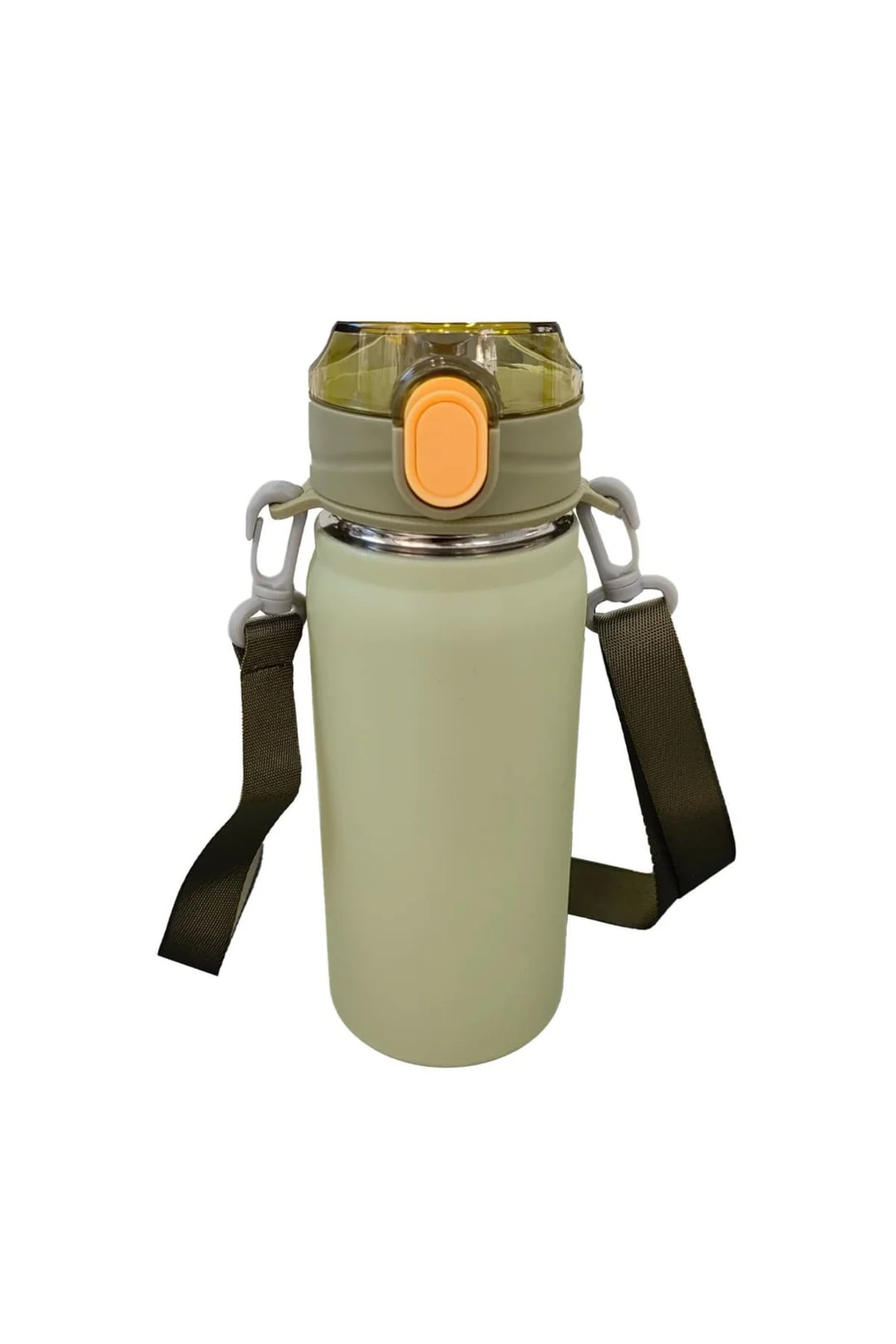 Paslanmaz Çelik Su Matarası - 600 ml - Askılı - Pipetli veya Pipe