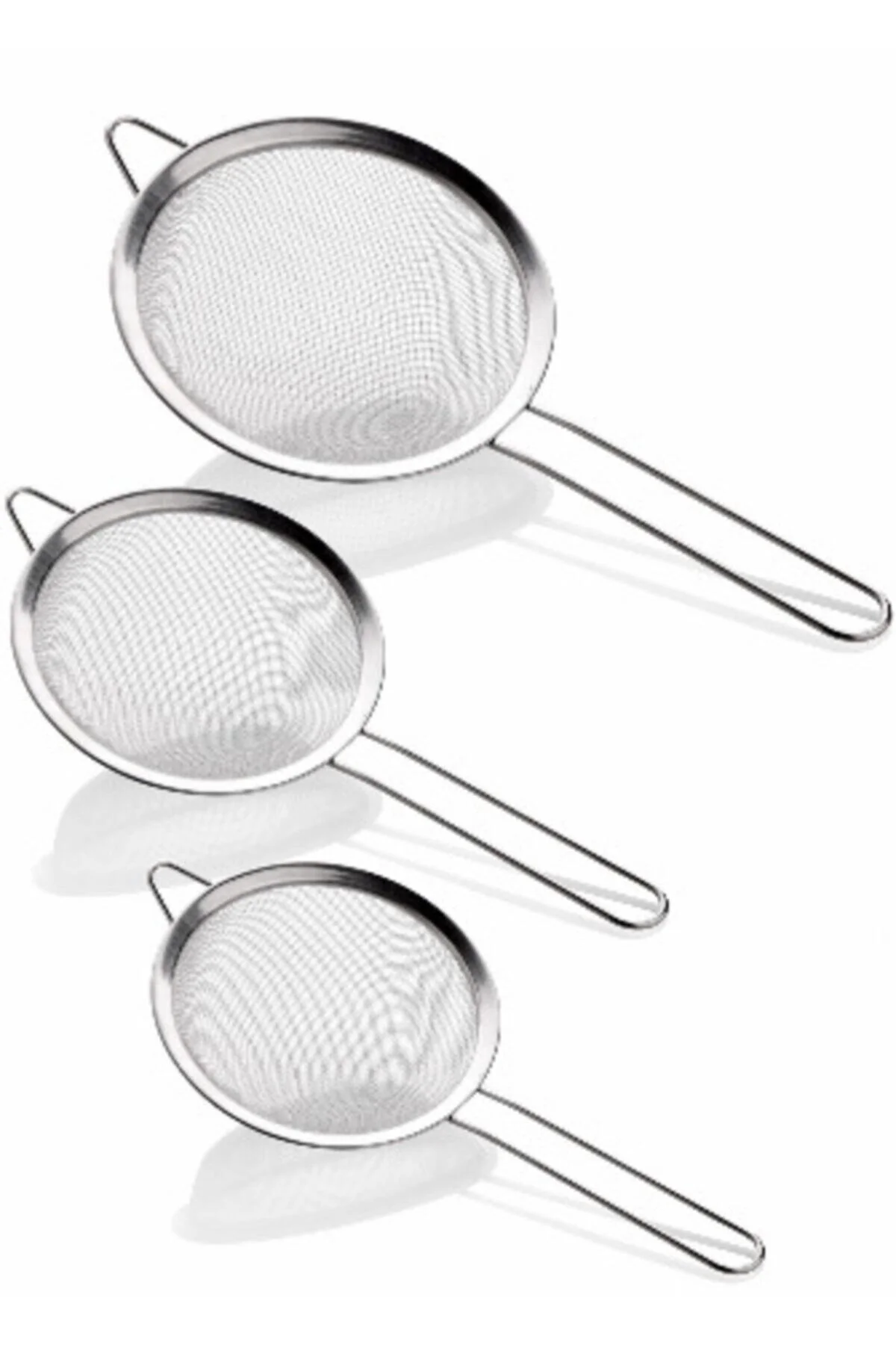 Paslanmaz Çelik Süzgeç 3 Lü (12cm 14cm 16cm)