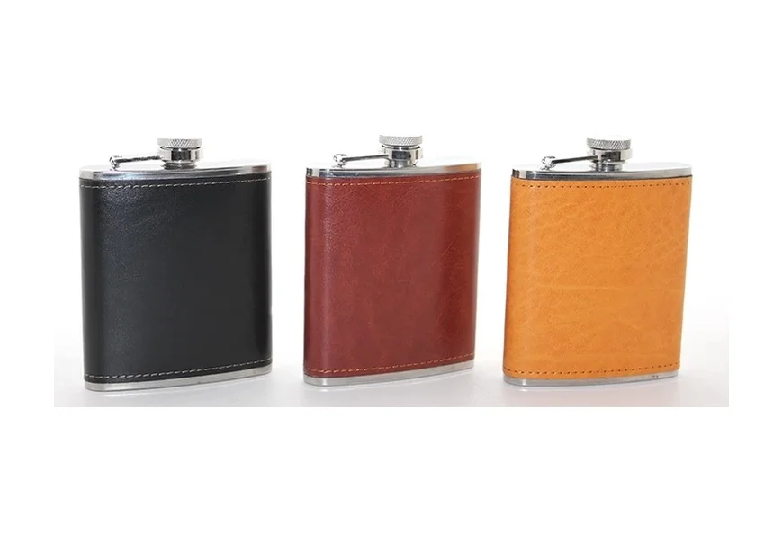 Paslanmaz Çelik Tekli 7 Oz Derili Matara Alk2660 Diğer