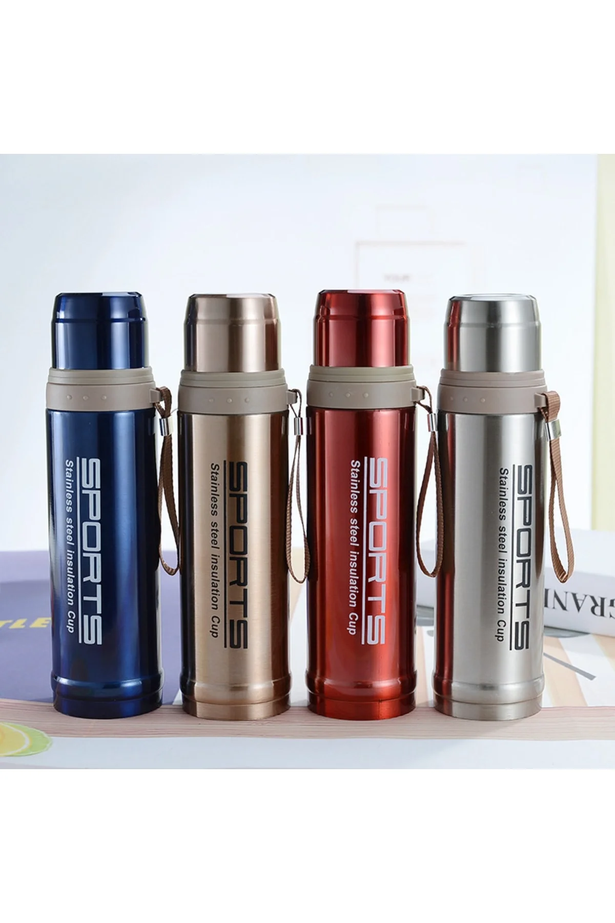Paslanmaz çelik termos 500 ml çok renkli 24 saat yalıtım süresi ile - Spor &amp; Outdoor