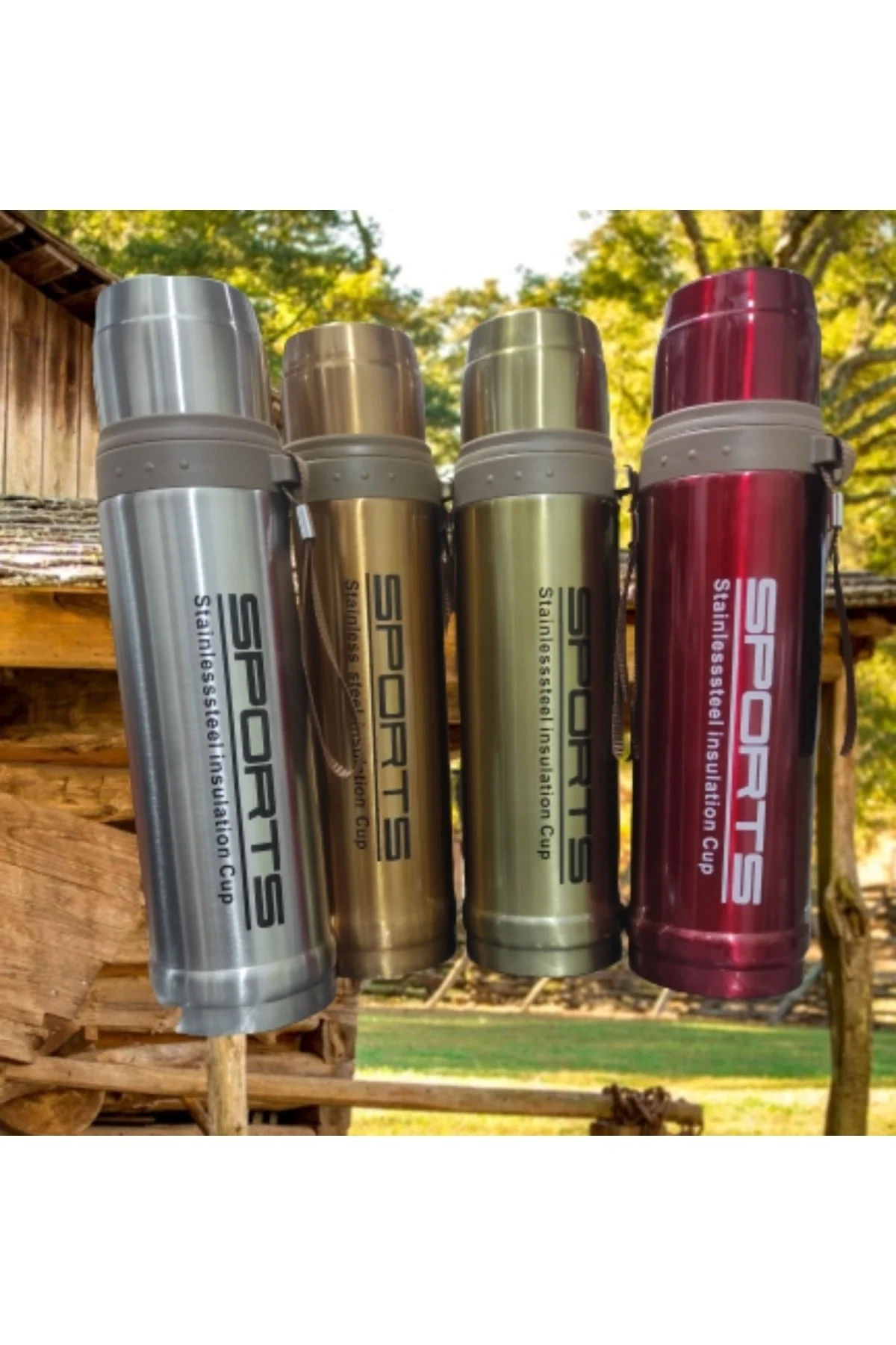 Paslanmaz çelik termos 500 ml çok renkli 24 saat yalıtım süresi ile - Spor &amp; Outdoor
