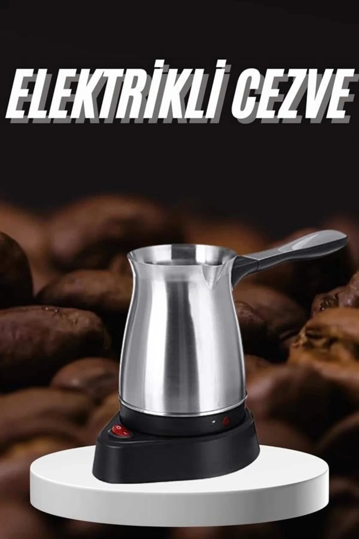 Paslanmaz Çelik Türk Kahvesi Makinesi 6 Fincan Kpasiteli Elektrik