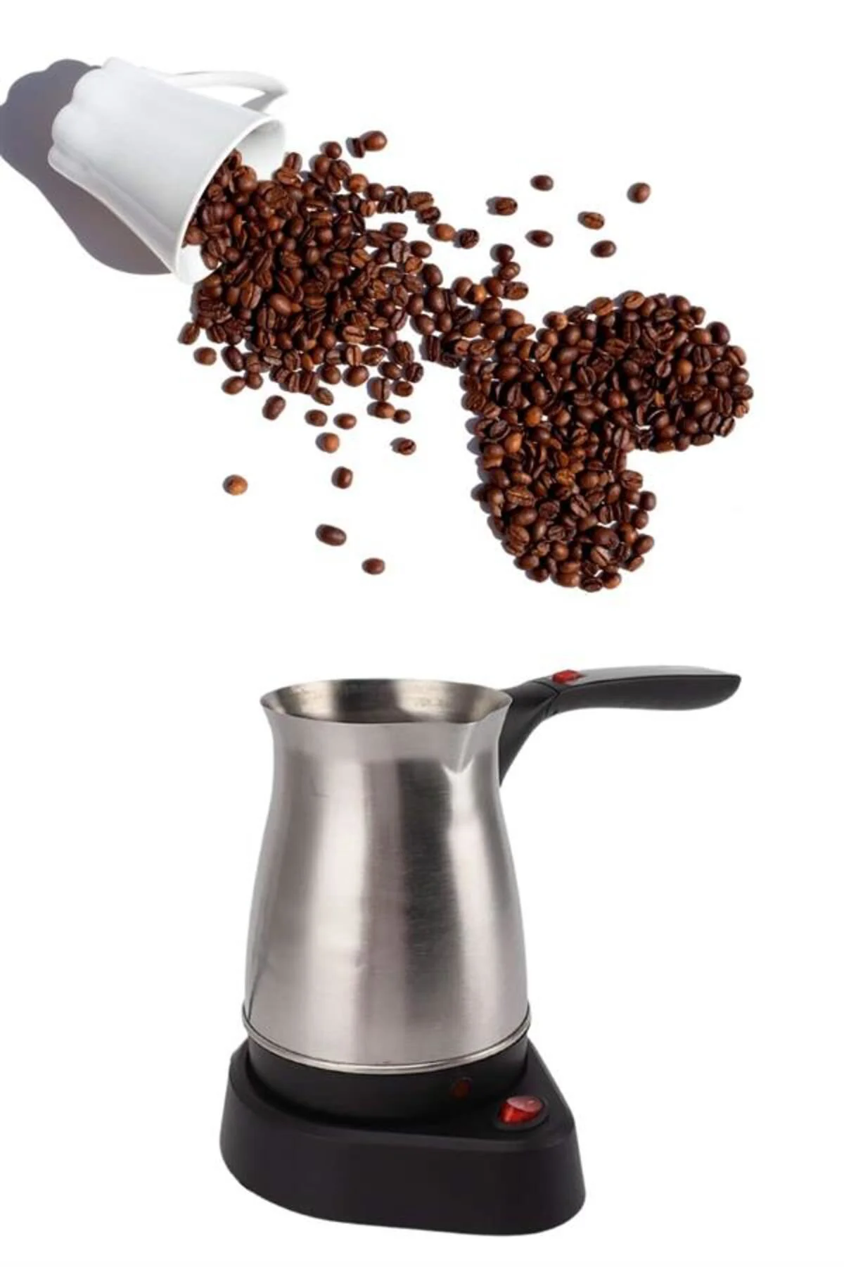 Paslanmaz Çelik Türk Kahvesi Makinesi 6 Fincan Kpasiteli Elektrik