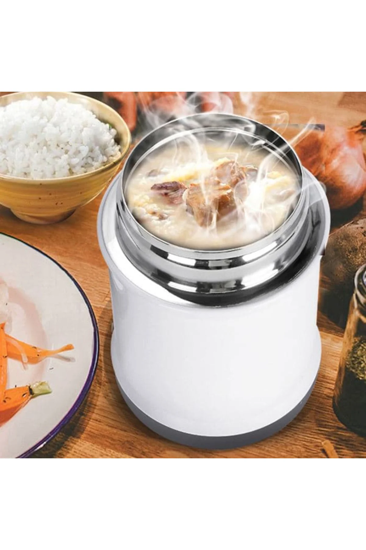 Paslanmaz Çelik Yemek Termosu - 560 ml- Bebek Mama Saklama Termos