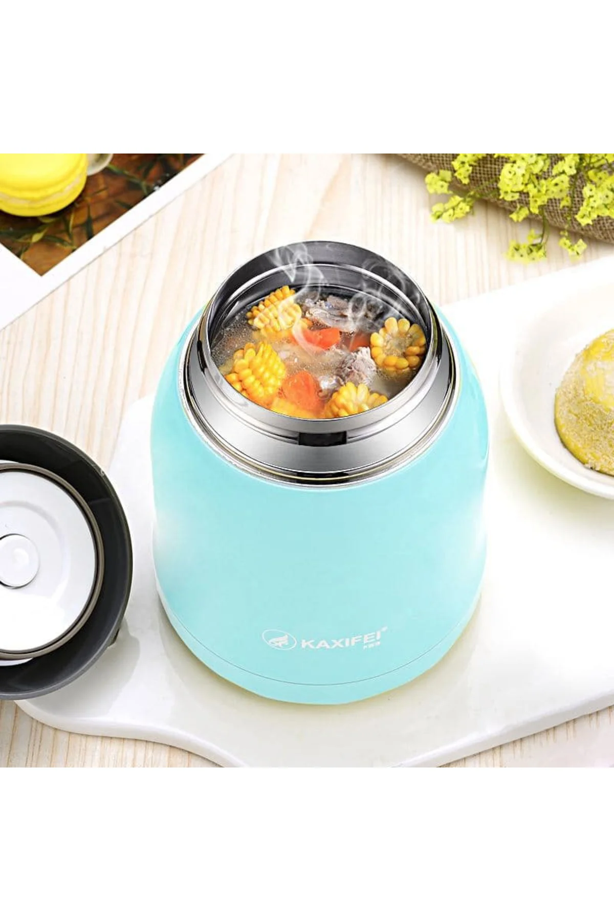 Paslanmaz Çelik Yemek Termosu - 600 ml- Bebek Mama Saklama Termos